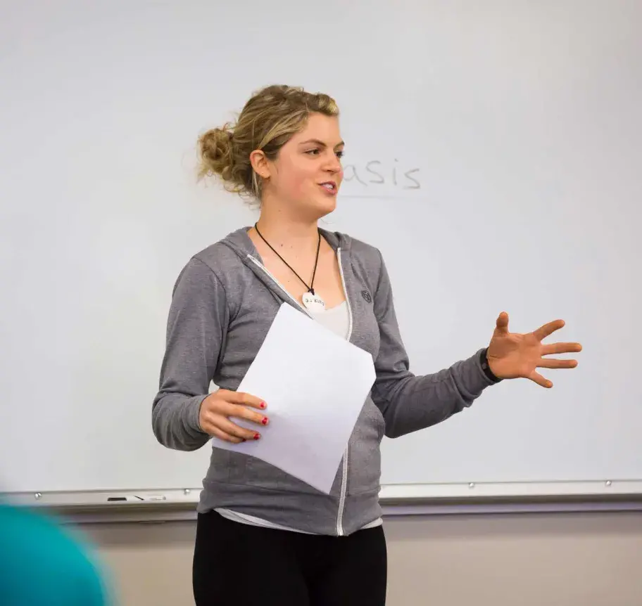 Faculty teaching in classroom
