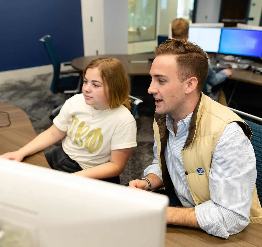 Students working in classroom