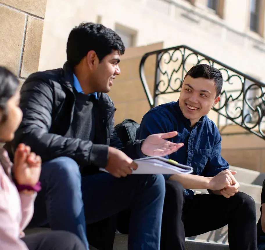 Students outdoors on Creighton campus