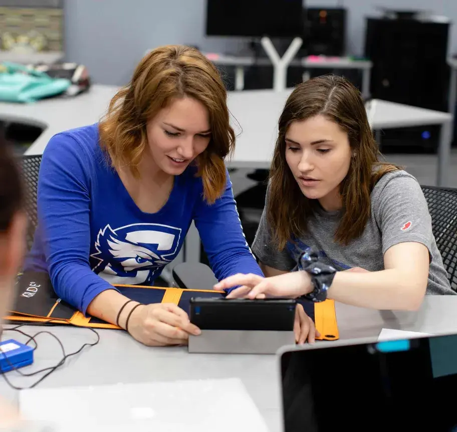 Students working together in classroom