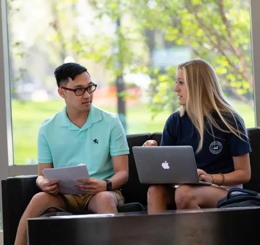 Creighton students in discussion
