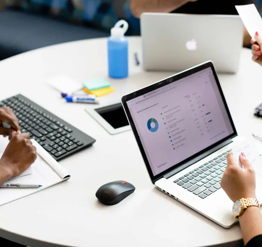 Laptops on table