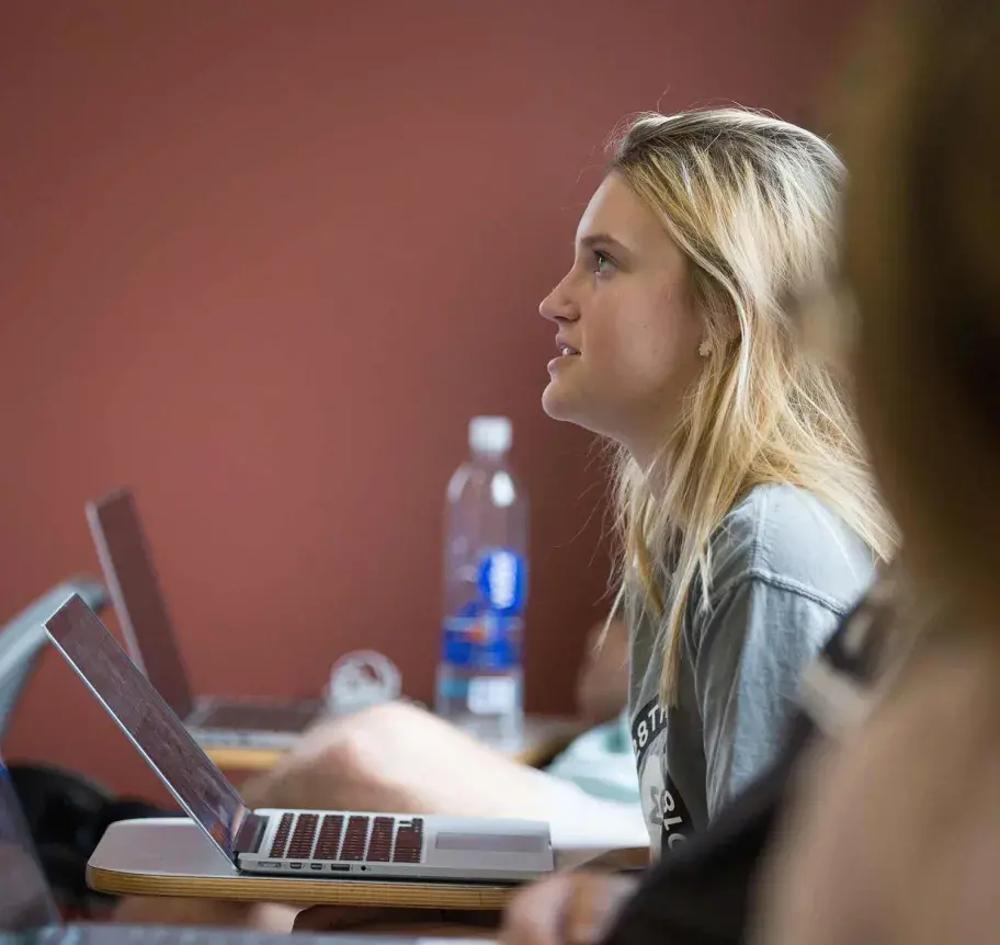 Female student in classroom