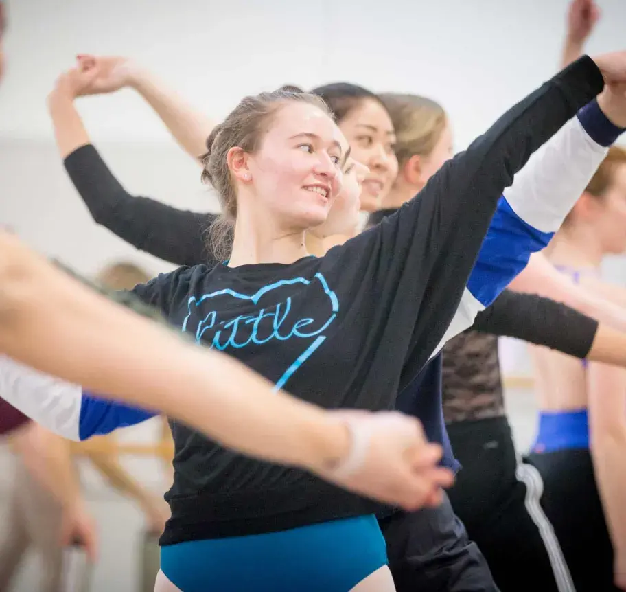 Students in dance class