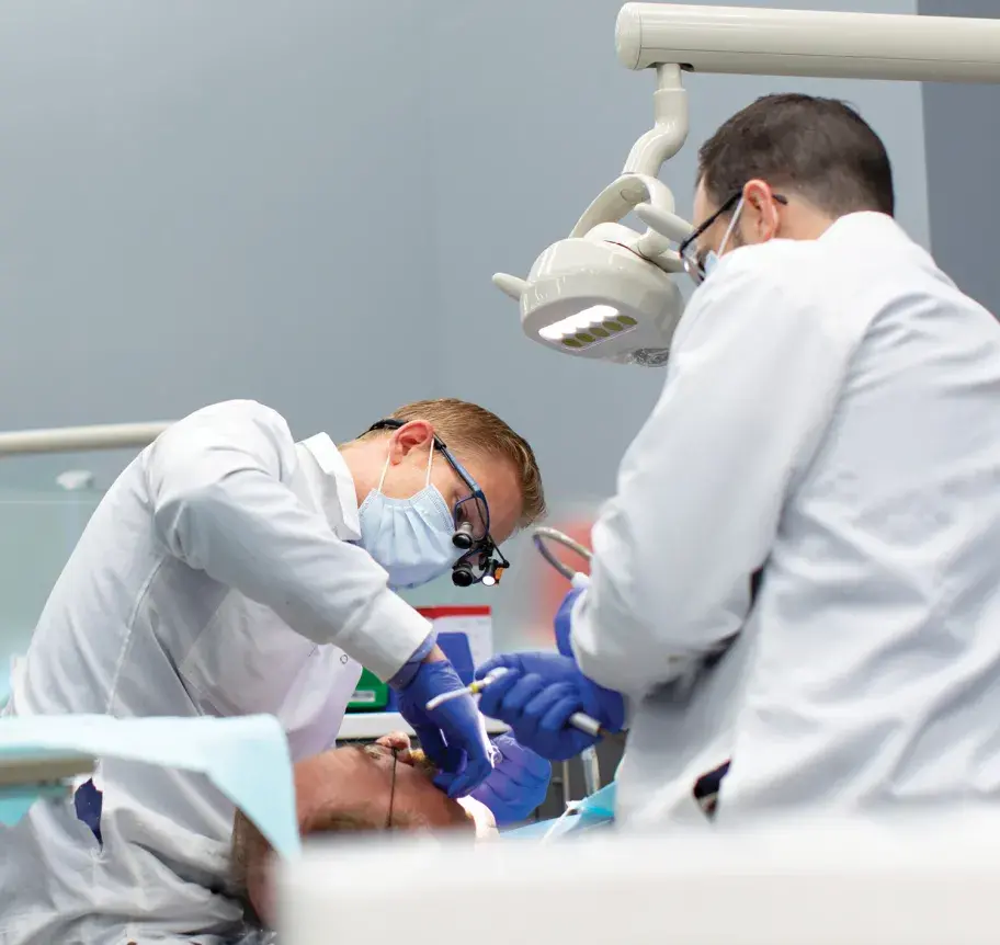 Dentistry students working in Creighton Dental Clinic
