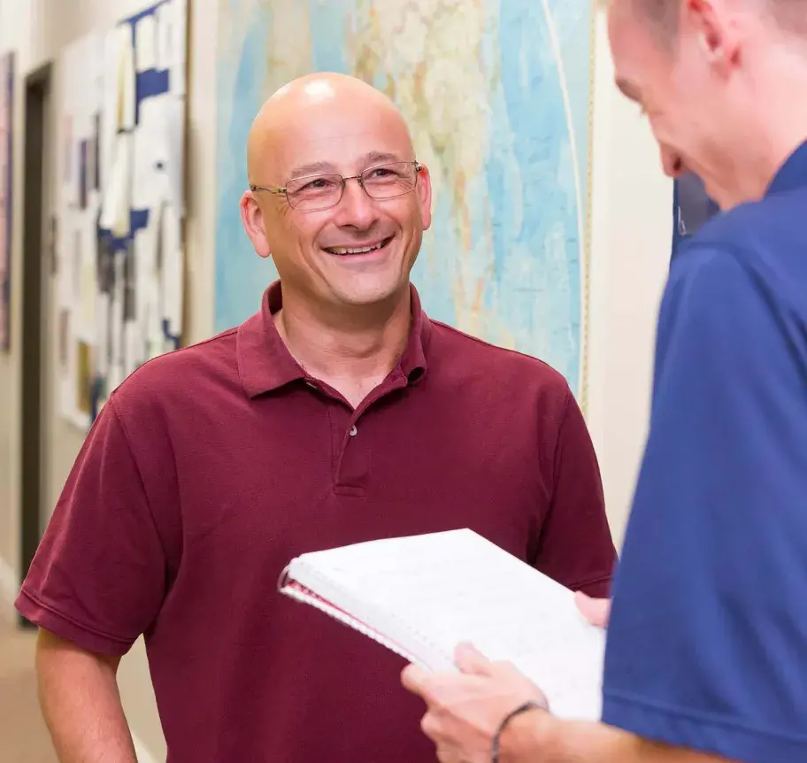 Creighton faculty in discussion
