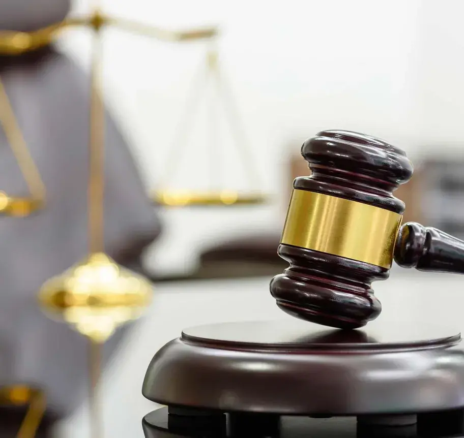 Gavel in court room