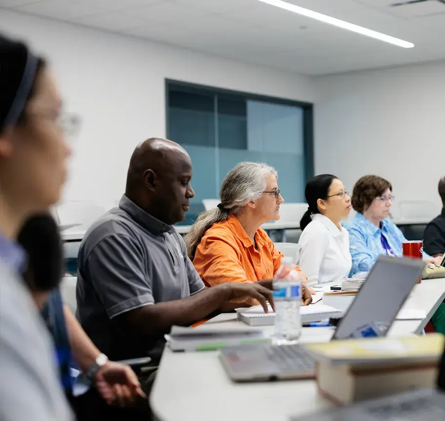 Group of adults in class