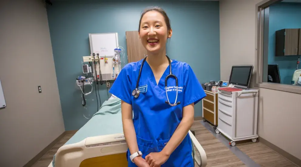 Laughing nurse