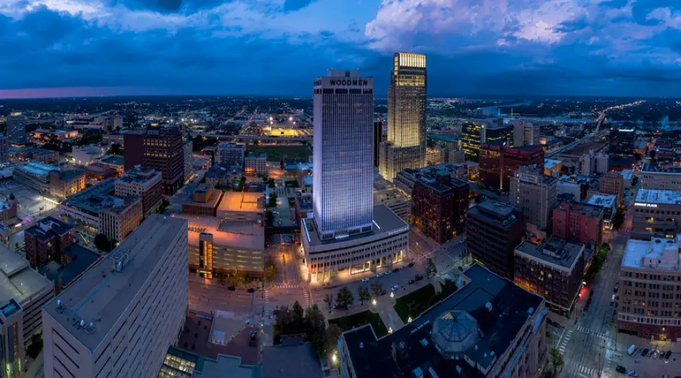 Omaha at night