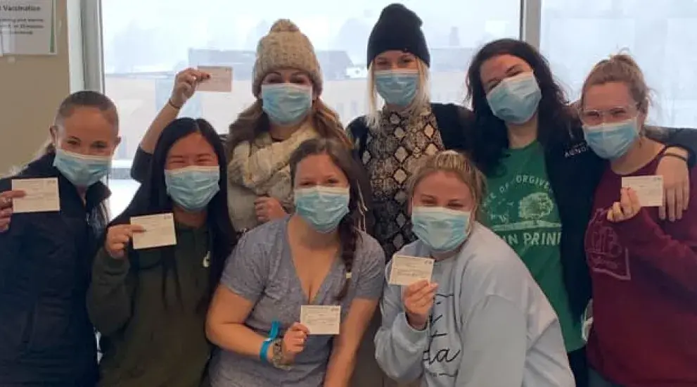 Social Workers getting Vaccine