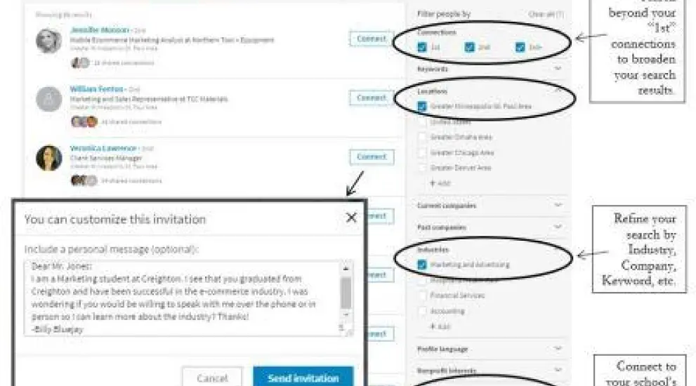 LinkedIn Search Screenshot
