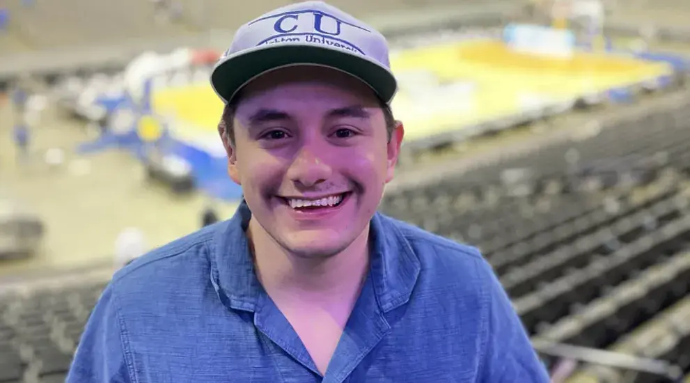 Dominic Jasso at Creighton basketball arena.