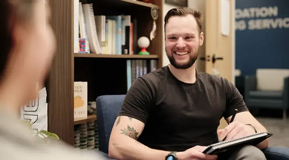 Student receiving guidance 