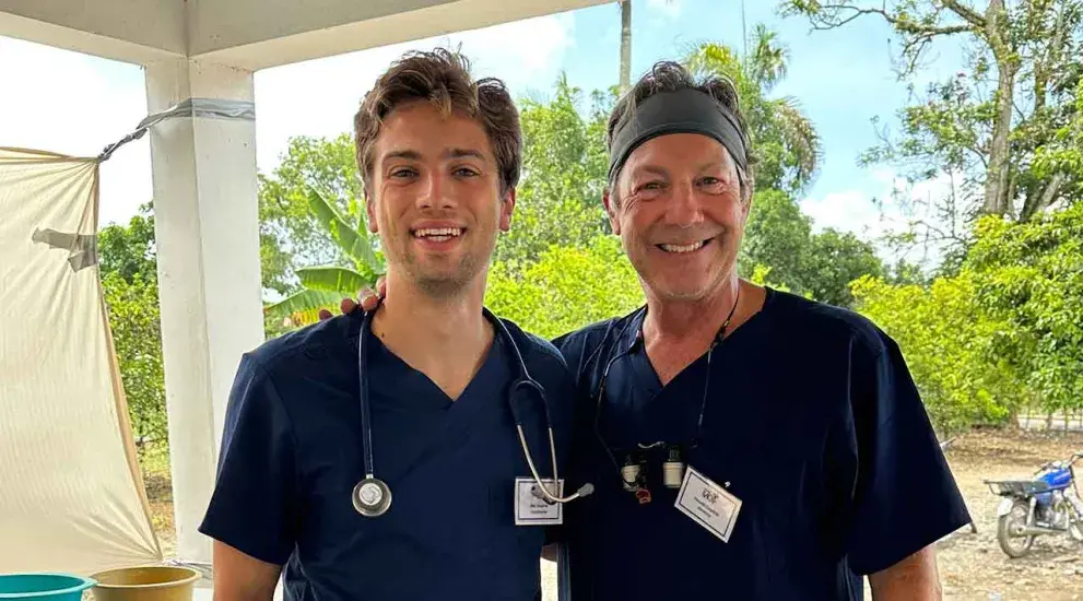 Creighton father and son on their trip to the Dominican Republic