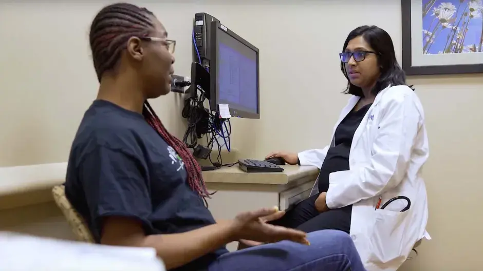 Endocrinologist talking