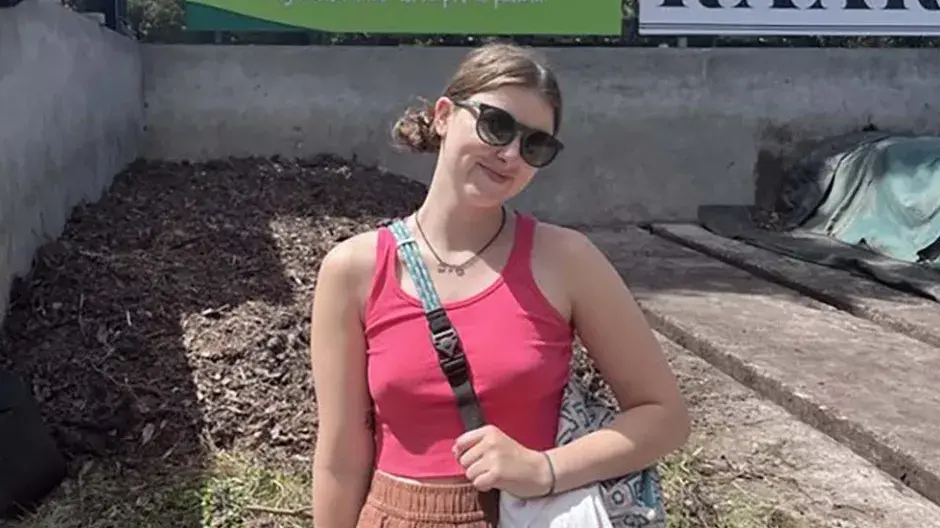 Clara Hasemeier wearing sunglasses in Ecuador